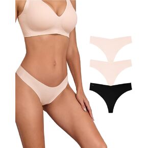 Ubras Seamless Thongs For Women, No Show Breathable Underwear Women Pack, Soft Thongs For Women no Visible Panty Lines in Saudi Arabia