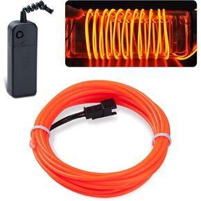 lychee 9ft EL Wire Lights Neon Glowing Strobing Electroluminescent Light El Wire w/Battery Pack for Parties, Halloween Decoration (Ice Blue) in Saudi Arabia