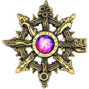 Starforged Octagrams Eye of Terror Warhammer 40K Chaos Demon Space Marine Horus Heresy Pin Badge in Saudi Arabia