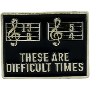 Musician Enamel Pin, These Are Difficult Times Badges, Funny Music Theory Joke Pin Brooch For Musician Teacher Band Student, Sheet Music Humor Brooch Badge, Orchestra Humor Jewelry Accessories, School Band Gift in Kuwait