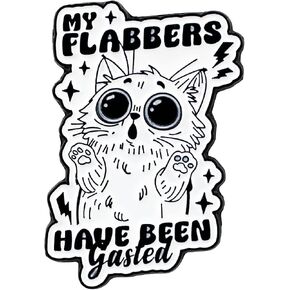 My Flabbers Have Been Gasted Cute Cat Enamel Pin, Funny Cat Meme Pin Brooch, Funny Humor Badges For Kitten Mom Mama Animal Lover Pet Owner, Novelty Animal Reaction Brooch Badges, Internet Meme Decorative Jewelry Accessories in Kuwait