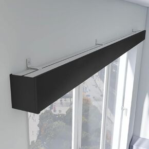 3-in-1 CurtainRail Track & Valance - Metal Ceiling/Wall Mount Blackout Decorative Panel for Living Room & Bedroom, Versatile & Easy Installation CurtainSolution in Kuwait