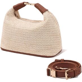 Straw Shoulder Crossbody Bag Small Tote Purse Top Handle Clutch for Summer Beach Travel in Saudi Arabia