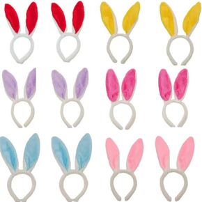 12Pcs Easter Bunny Ears Headbands, Rabbit Ear Hairbands for Easter Birthday Halloween Party Favors for Women in Saudi Arabia