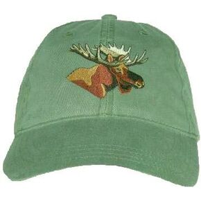 Tom's Bird Feeders Moose Embroidered Cotton Cap Green in Kuwait
