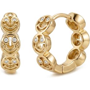 Earrings for Women Gold Huggie Hoop 14K Small Simple Hypoallergenic Everyday Jewelry in Kuwait