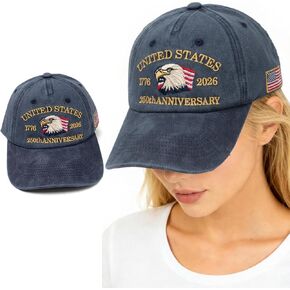 250 Anniversary USA Hat,USA 250th Anniversary Cap,American Eagle Embroidery Patriotic Baseball Cap Freedom Gift for Men Women in Saudi Arabia
