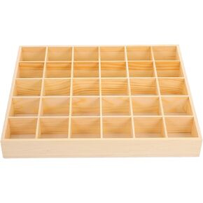 Zerodeko Stackable Jewelry Organizer Tray with 30 Compartments Wooden Storage Box for Earrings Necklaces Bracelets and Keys Drawer Organizer for Home and Closet in Saudi Arabia