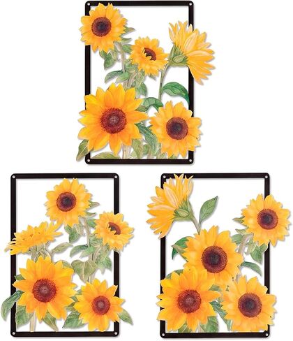 pechpell 3 Piece Green Metal Cactus Wall Decor, 12.2×11.8 Inch Southwestern Desert Plants Wall Art Sculpture, Western Arizona Bathroom Living Room Bedroom Decorations for Home in Saudi Arabia