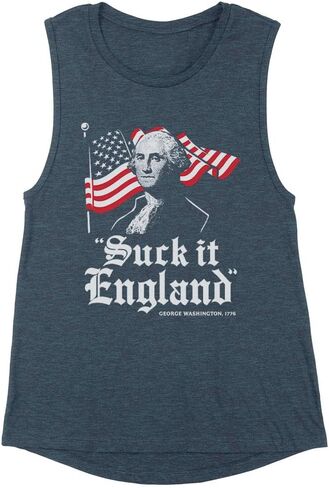 TeesAndTankYou Suck it England قميص العضلات النسائي in Kuwait