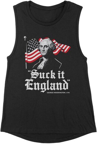 TeesAndTankYou Suck it England قميص العضلات النسائي in Kuwait