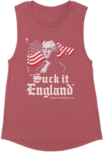 TeesAndTankYou Suck it England قميص العضلات النسائي in Kuwait