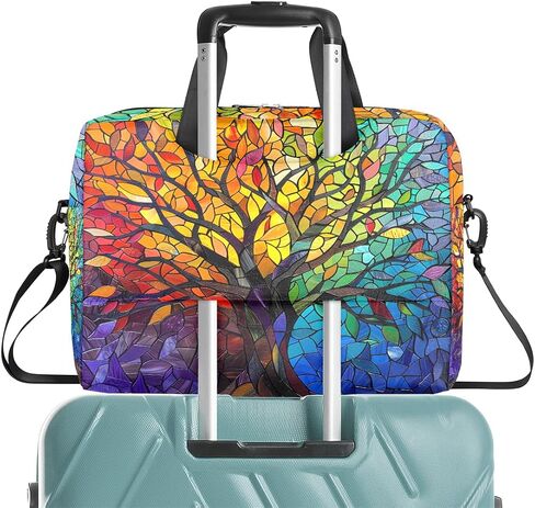 16in Laptop Bag for Women Men Rainbow Tree Of Life Waterproof Computer Carrying Messenger Case Handbag Shoulder Briefcase Notebook Portable Work Tablet Messenger Bags Laptops Tablets in Saudi Arabia