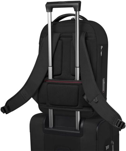 حقيبة ظهر مدمجة من Victorinox Werks Traveler 7.0، حقيبة ظهر مزودة بكمبيوتر محمول مقاس 14 بوصة ومقصورة للكمبيوتر اللوحي مقاس 11 بوصة، باللون الأسود in Kuwait