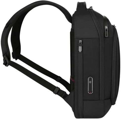 حقيبة ظهر مدمجة من Victorinox Werks Traveler 7.0، حقيبة ظهر مزودة بكمبيوتر محمول مقاس 14 بوصة ومقصورة للكمبيوتر اللوحي مقاس 11 بوصة، باللون الأسود in Kuwait
