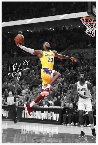 NICRX LeBron Poster James Poster 4 Canvas Poster Wall Art Decor Print Picture Paintings for Living Room Bedroom Decoration Unframe: Unframe:12x18inch(30x45cm) in Saudi Arabia