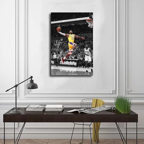 NICRX LeBron Poster James Poster 4 Canvas Poster Wall Art Decor Print Picture Paintings for Living Room Bedroom Decoration Unframe: Unframe:12x18inch(30x45cm) in Saudi Arabia