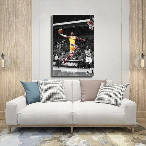 NICRX LeBron Poster James Poster 4 Canvas Poster Wall Art Decor Print Picture Paintings for Living Room Bedroom Decoration Unframe: Unframe:12x18inch(30x45cm) in Saudi Arabia