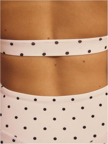 WDIRARA Women's Workout Sets Polka Dots 2 Piece Yoga Outfit Sports Bra Biker Shorts Set Tracksuit in Kuwait