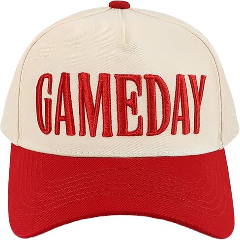 Game Day Hat for Women Men, Vintage Embroidered Cotton Adjustable Trucker Hats, Football Softball Sports Baseball Cap in Saudi Arabia