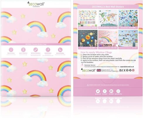DECOWALL CDS9-9004 Under The Sea Window Clings Sea Animals Ocean Fish Turtle Jellyfish Reuseble Waterproof for Kids Nursery Living Room Window Home Bathroom décor - Double Sided Print in Kuwait