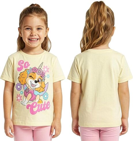 Paw Patrol 3 Pack Girls T Shirts, Pack of 3 Kids Shirts, Skye & Liberty Girls Summer Clothes in Kuwait