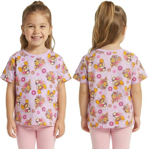 Paw Patrol 3 Pack Girls T Shirts, Pack of 3 Kids Shirts, Skye & Liberty Girls Summer Clothes in Kuwait