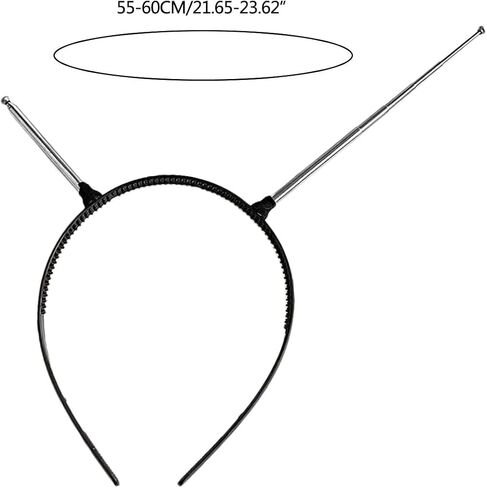 Cosplay Alien Headband Scalable Antenna Shape Hair Hoop Rave Party Headpiece Hairband Party Cosplay Costume s Unisex, Black in Saudi Arabia