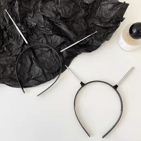 Cosplay Alien Headband Scalable Antenna Shape Hair Hoop Rave Party Headpiece Hairband Party Cosplay Costume s Unisex, Black in Saudi Arabia