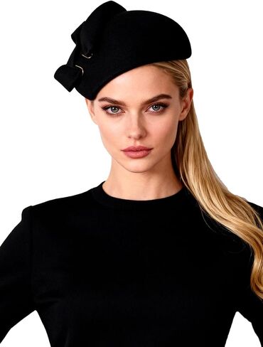 Wool Felt Fascinator Hats for Women Ladies Elegant Church Cocktail Tea Party Dress Pillbox Hat in Saudi Arabia