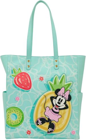 Loungefly Disney: Mickey and Minnie - Beach Fun Tote Bag - Great for Kids & Adults - Collectible Bags in Kuwait