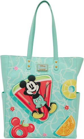 Loungefly Disney: Mickey and Minnie - Beach Fun Tote Bag - Great for Kids & Adults - Collectible Bags in Kuwait