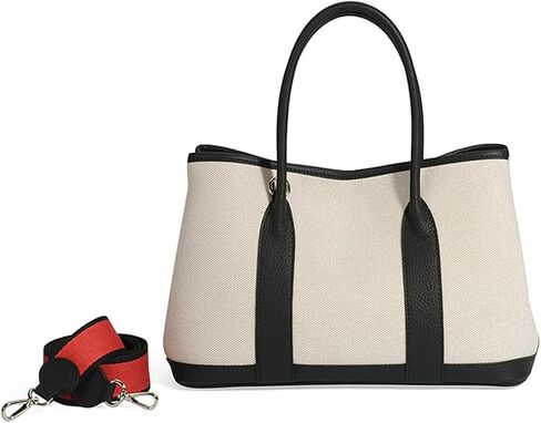 Tote Bag for Women, Leather & Canvas Top Handle Bags, Womens Crossbody Bag in Saudi Arabia