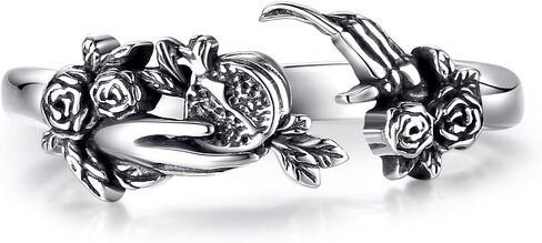 EUDORA Persephone Greek Goddess Rings for Women S925 Sterling Silver, Vintage Persephone Greek Goddess of The Spring and Underworld Vegetation Adjustable Open Ring Jewelry Gifts for Women in Kuwait