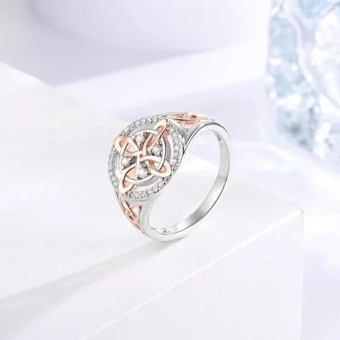 Witches Protection Knot Ring For Women, Protect Your Loved Ones Witch’s Return-Knot Band Cubic Zirconia Rings Gift Jewelry in Saudi Arabia