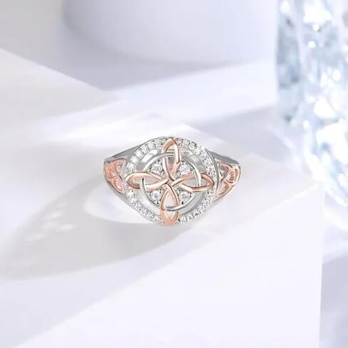 Witches Protection Knot Ring For Women, Protect Your Loved Ones Witch’s Return-Knot Band Cubic Zirconia Rings Gift Jewelry in Saudi Arabia