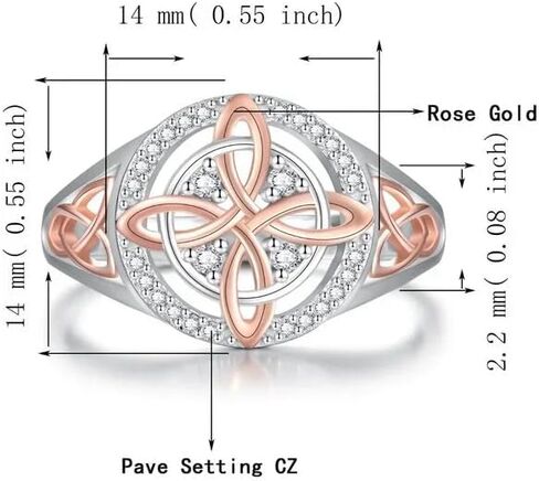 Witches Protection Knot Ring For Women, Protect Your Loved Ones Witch’s Return-Knot Band Cubic Zirconia Rings Gift Jewelry in Saudi Arabia