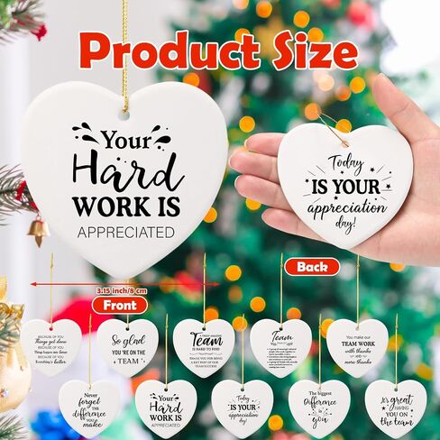 10 Pcs Christian Christmas Ornaments Bulk Bible Verse Ceramic Ornament Inspirational Quotes Religious Ornaments Xmas Church Home Decor Christian Ornaments for Christmas Tree Women Men in Kuwait