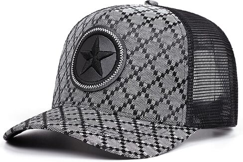 Letter mesh Trucker Cap, Hip-hop Baseball Cap, Adjustable Back Buckle, Unisex. in Kuwait