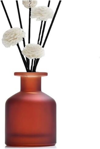 Glass Diffuser Bottles Empty Refillable Glass Container Jar 150ml / 5oz Fragrance Accessories DIY Replacement Diffuser Sticks Sets for Essential Oils Reed Sticks Crafts Spa Home Decoration (Black) in Saudi Arabia