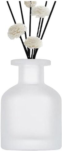 Glass Diffuser Bottles Empty Refillable Glass Container Jar 150ml / 5oz Fragrance Accessories DIY Replacement Diffuser Sticks Sets for Essential Oils Reed Sticks Crafts Spa Home Decoration (Black) in Saudi Arabia