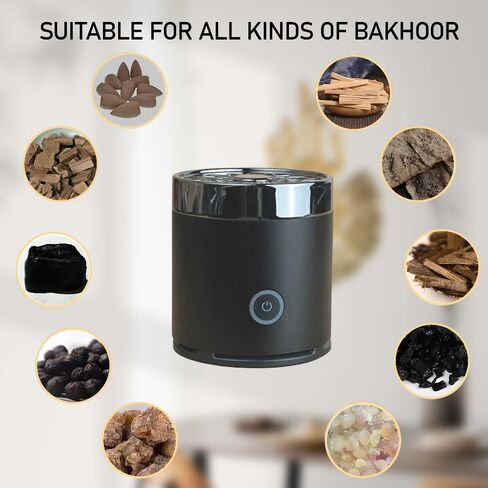 Bakhoor BoSidin Portable Electric Incense Burner – Rechargeable USB Arabic Aroma Diffuser for Home, Office & Car | Portable Bakhoor Burner for Ramadan & Everyday Fragrance in Kuwait