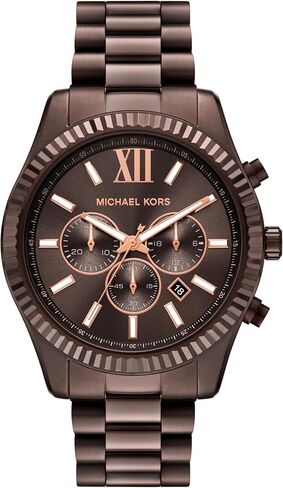 Michael Kors Men's Lexington Chronograph Brown Stainless Steel Bracelet Watch (Model: MK9224) in Kuwait
