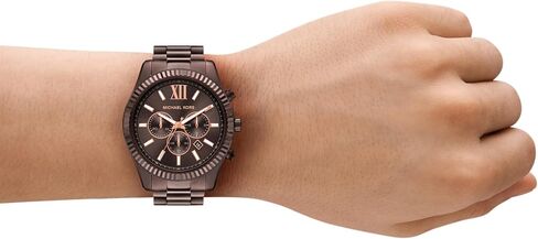 Michael Kors Men's Lexington Chronograph Brown Stainless Steel Bracelet Watch (Model: MK9224) in Kuwait