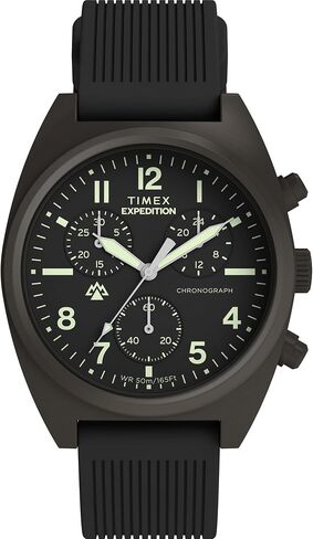 Timex Men's Expedition Capstone Chronograph 41mm Watch - Black Two- Piece Black Dial Gunmetal Case in Kuwait