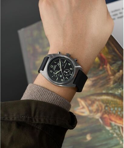 Timex Men's Expedition Capstone Chronograph 41mm Watch - Black Two- Piece Black Dial Gunmetal Case in Kuwait