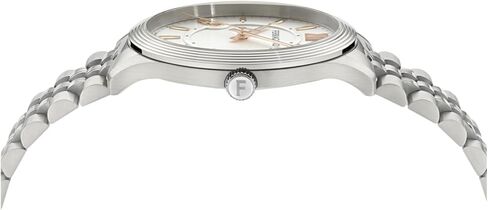 Ferragamo Duo Men’s Watch, Swiss Made Luxury Designer Watch for Men with Silver Sunray Dial, Silver 40mm Stainless Steel Case, Stainless Steel Bracelet, Deployant Clasp, 5 ATM in Kuwait