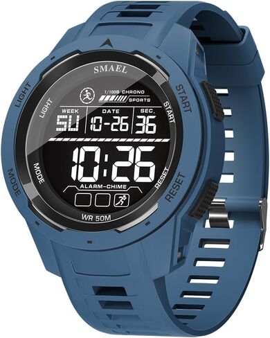 KXAITO Men's Watches Sports Outdoor Waterproof Military Watch Date Multi Function Tactics LED 46mm Face Alarm Stopwatch for Men 8105 in Kuwait