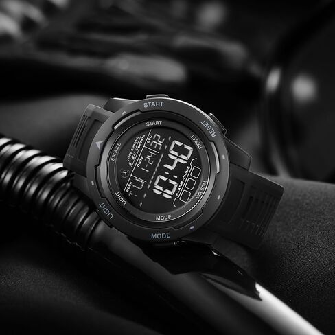 KXAITO Men's Watches Sports Outdoor Waterproof Military Watch Date Multi Function Tactics LED 46mm Face Alarm Stopwatch for Men 8105 in Kuwait