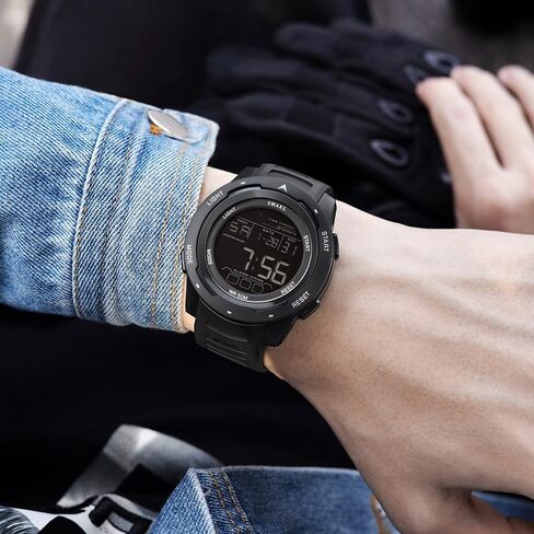KXAITO Men's Watches Sports Outdoor Waterproof Military Watch Date Multi Function Tactics LED 46mm Face Alarm Stopwatch for Men 8105 in Kuwait